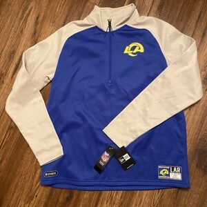 Los Angeles Rams Jacket XL New Era Authentic O-Line Pullover Half-Zip NWT NFL